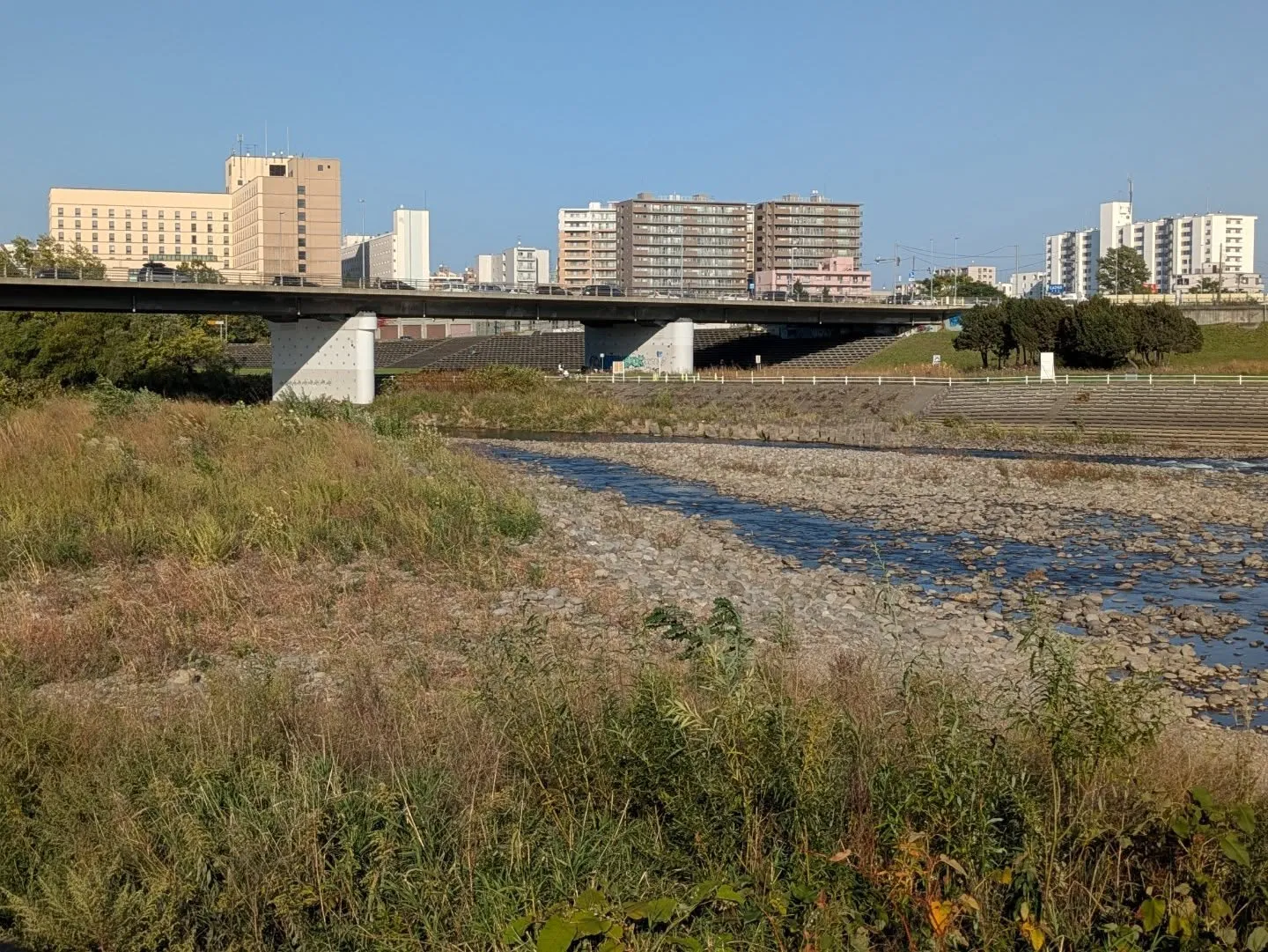 今日は遠回りをして出勤。